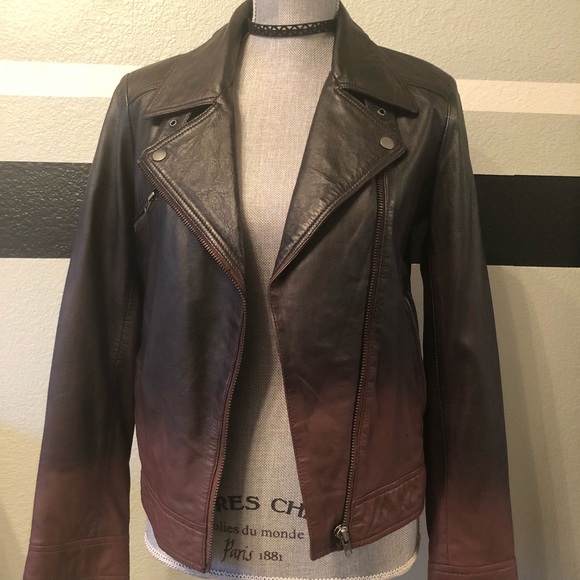 Barneys New York Jackets & Blazers - 100% genuine leather ombré jacket !